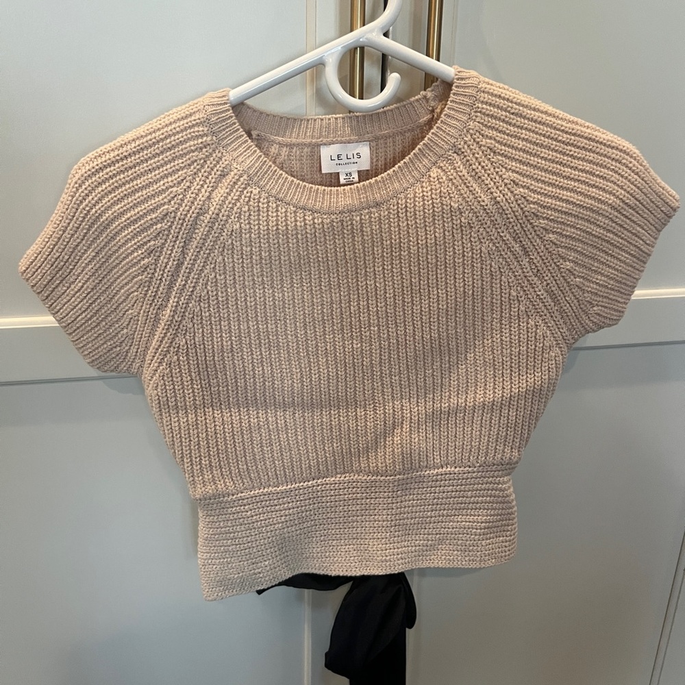 Le Lis Cream Knit Top